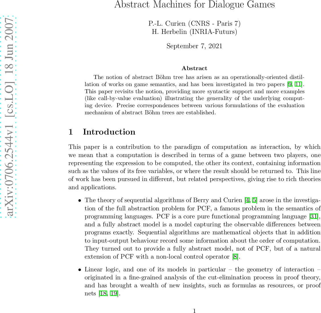 Abstract machines for dialogue games