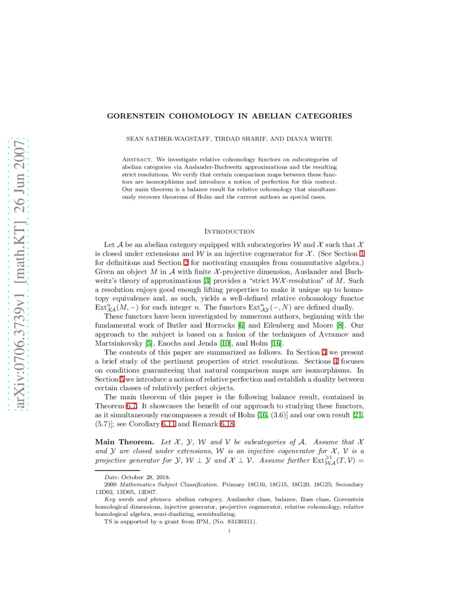 Gorenstein cohomology in abelian categories