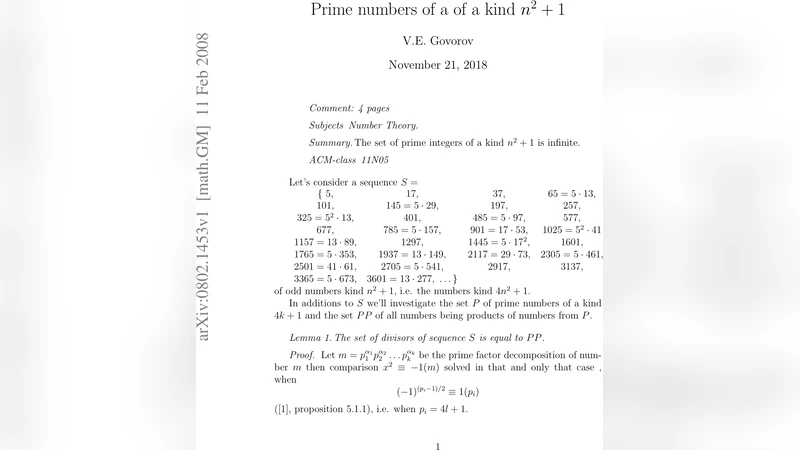 Prime numbers of a kind x^2+1