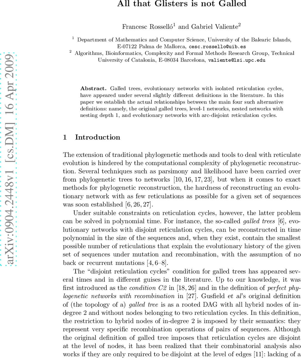 All that Glisters is not Galled