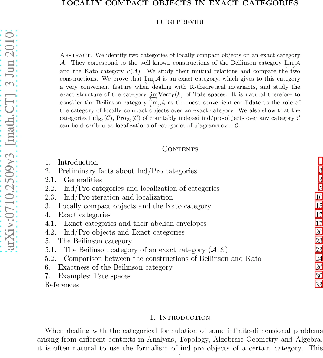 Locally Compact Objects in Exact Categories