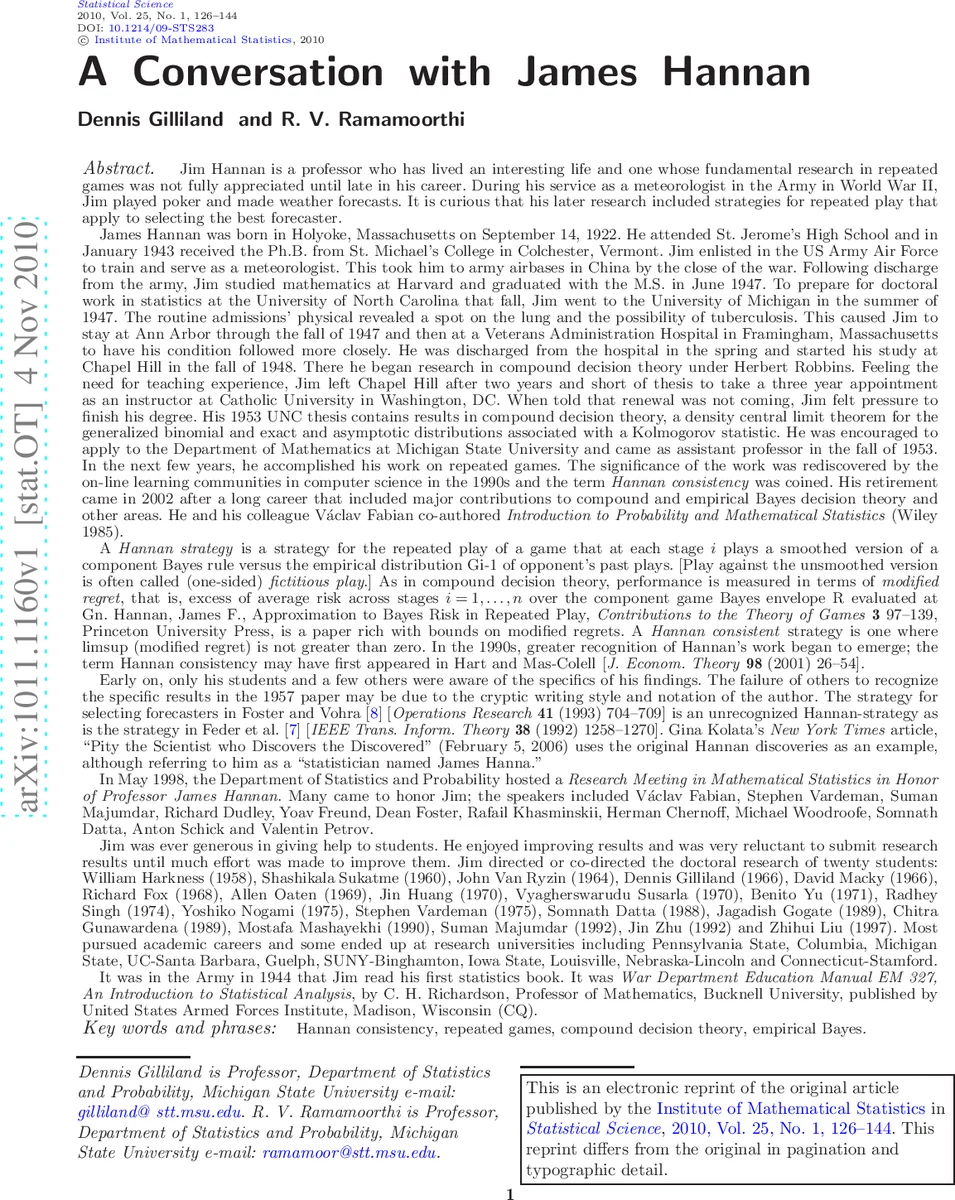 A Conversation with James Hannan