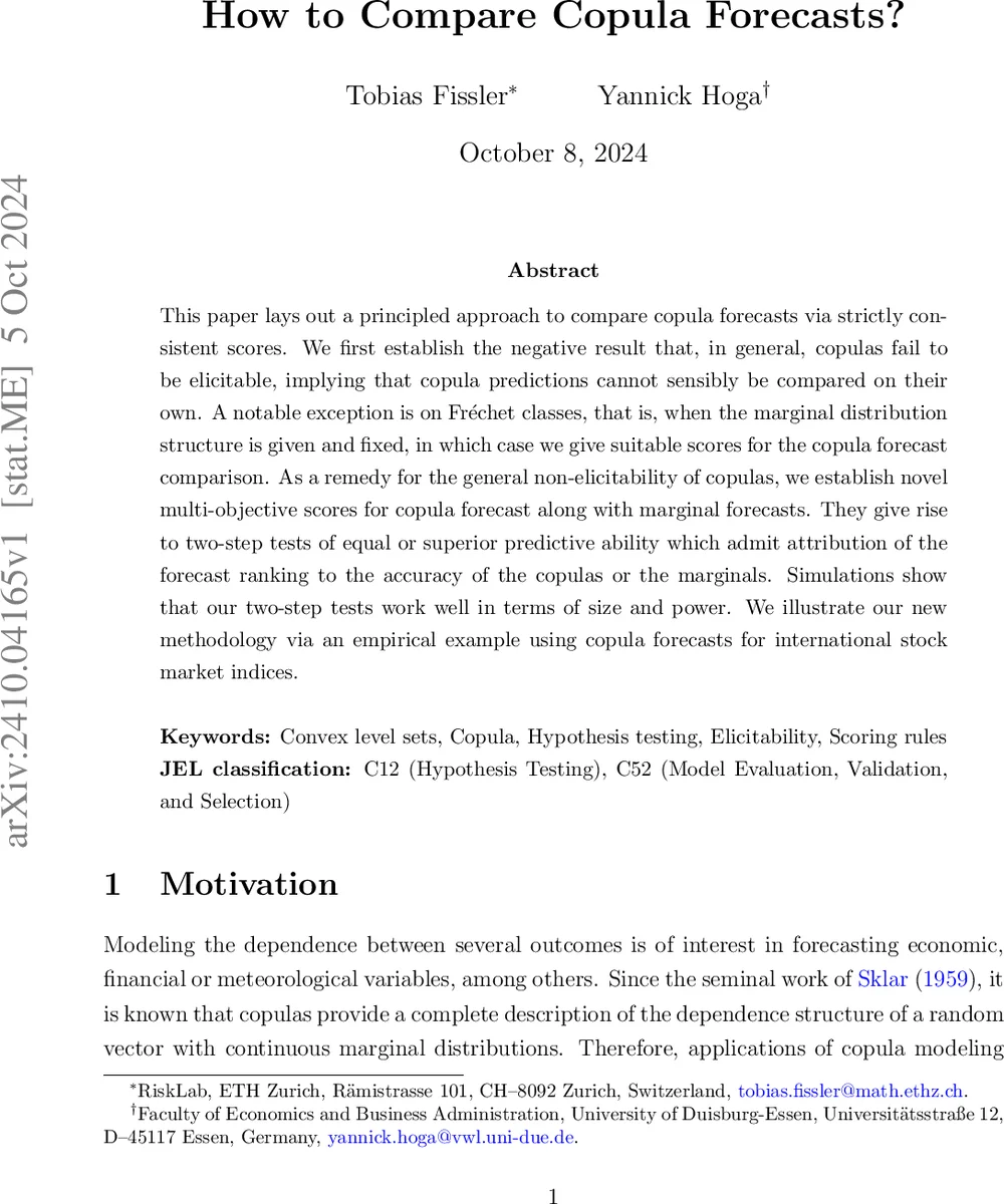 How to Compare Copula Forecasts?
