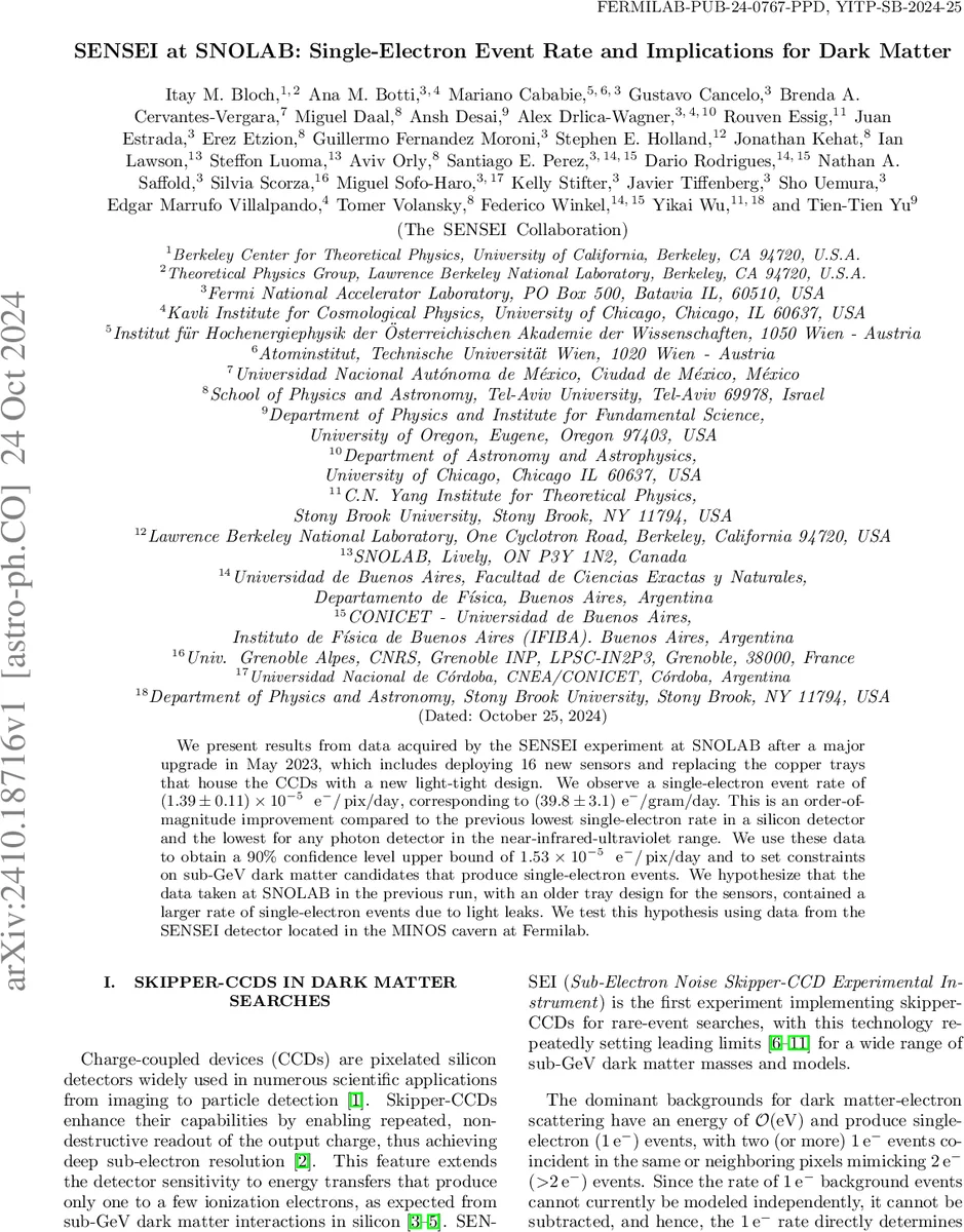 SENSEI at SNOLAB: Single-Electron Event Rate and Implications for Dark Matter