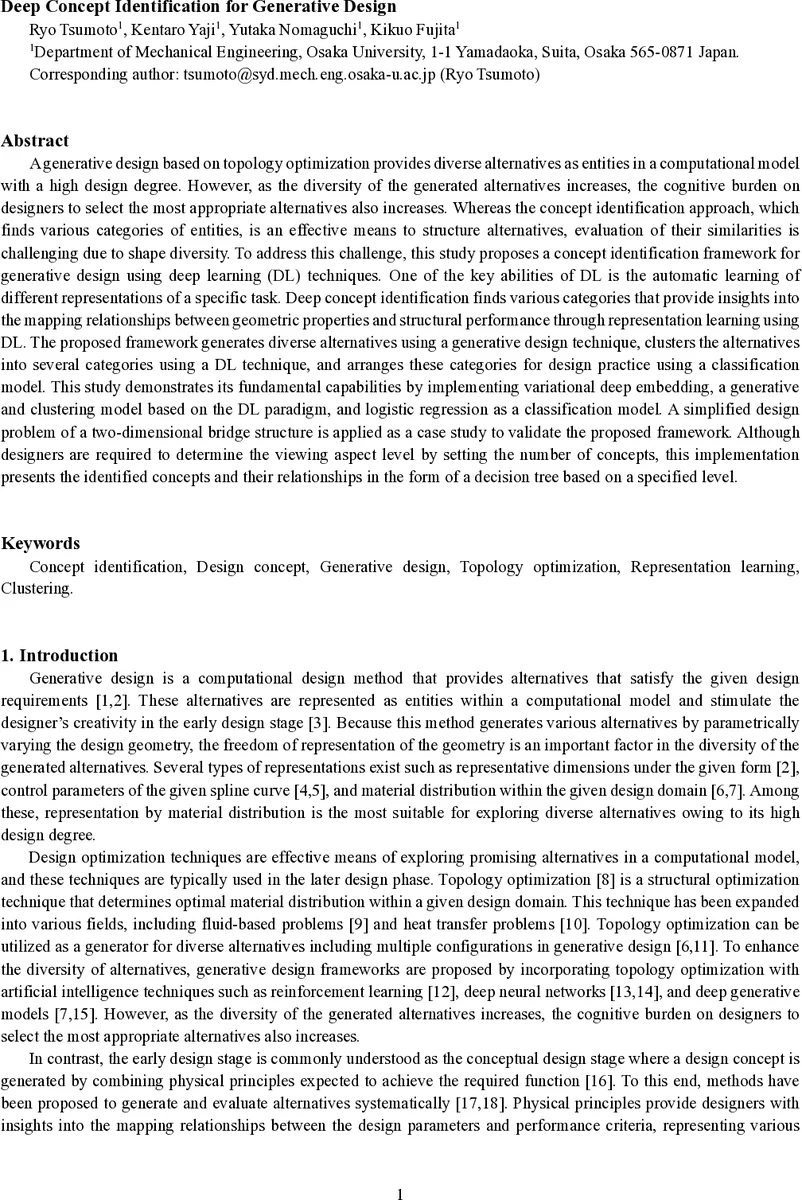 Deep Concept Identification for Generative Design