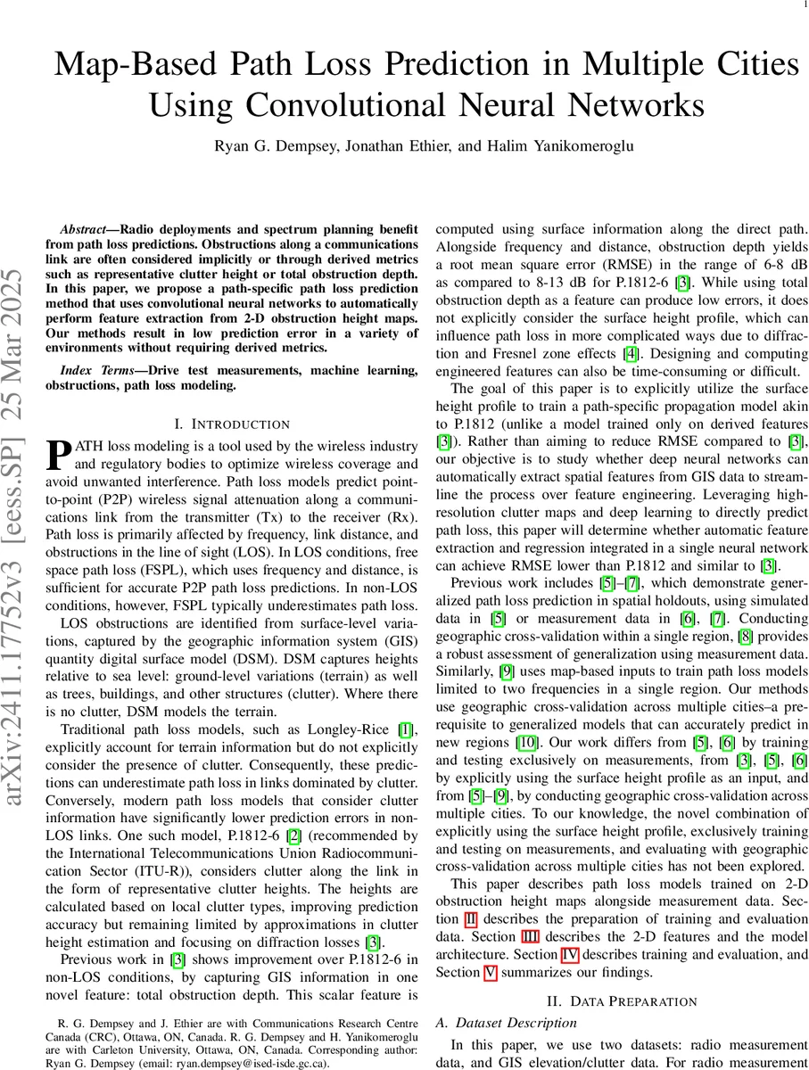 Map-Based Path Loss Prediction in Multiple Cities Using Convolutional Neural Networks