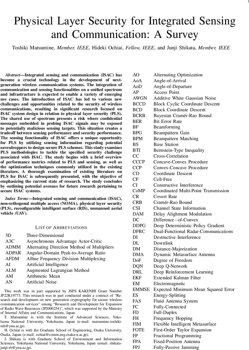 Physical Layer Security for Integrated Sensing and Communication: A Survey