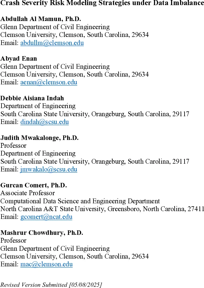 Crash Severity Risk Modeling Strategies under Data Imbalance