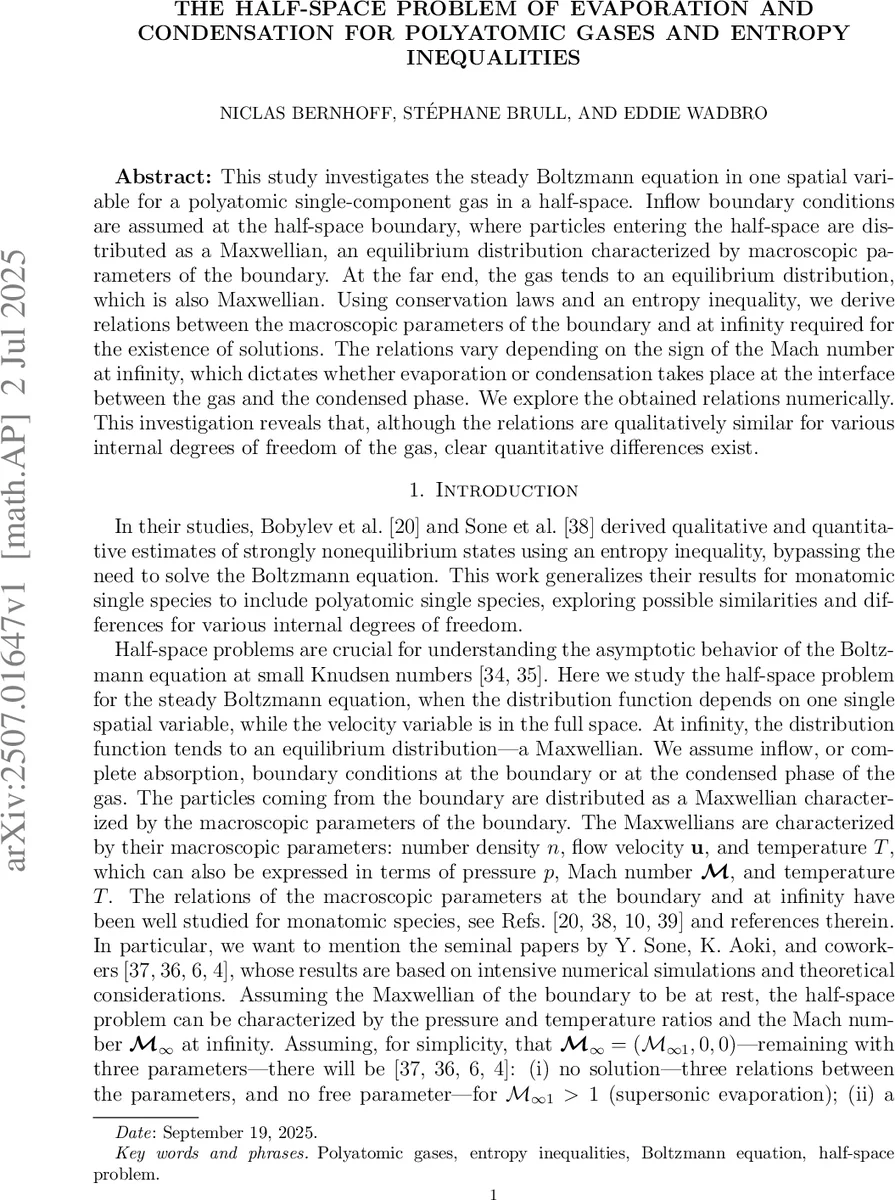 The half-space problem of evaporation and condensation for polyatomic gases and entropy inequalities