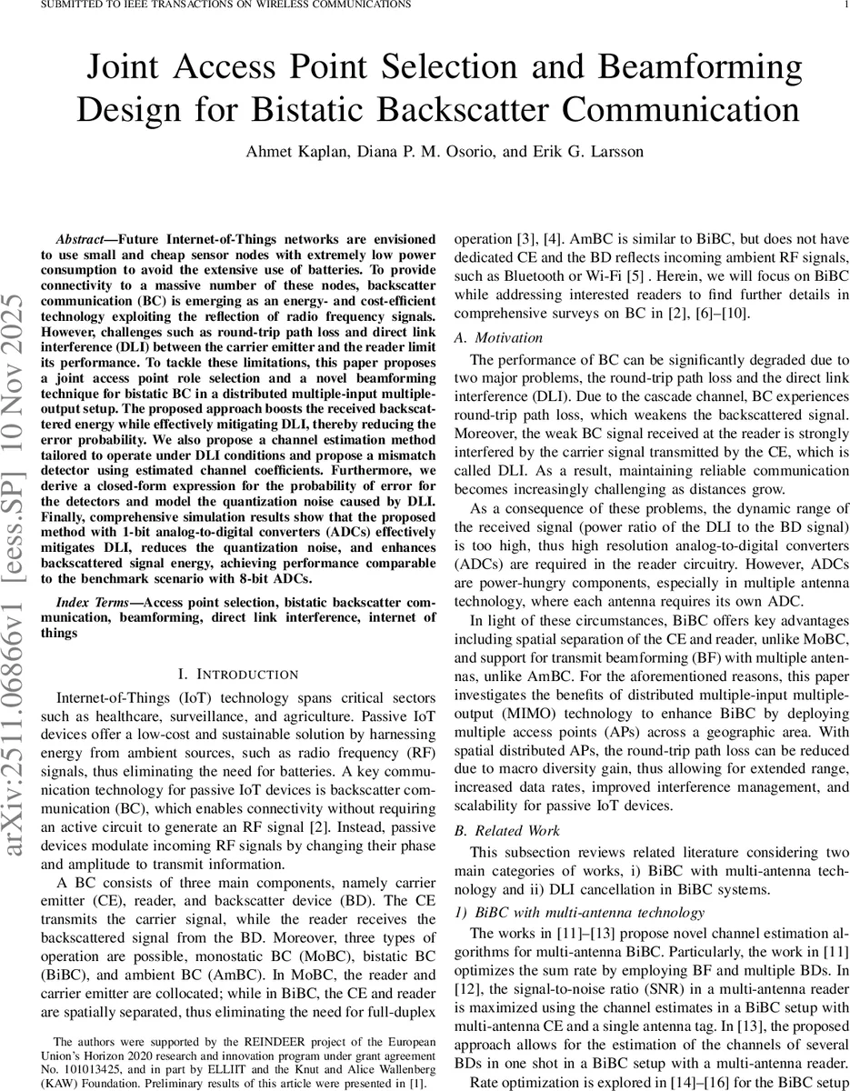 Joint Access Point Selection and Beamforming Design for Bistatic Backscatter Communication