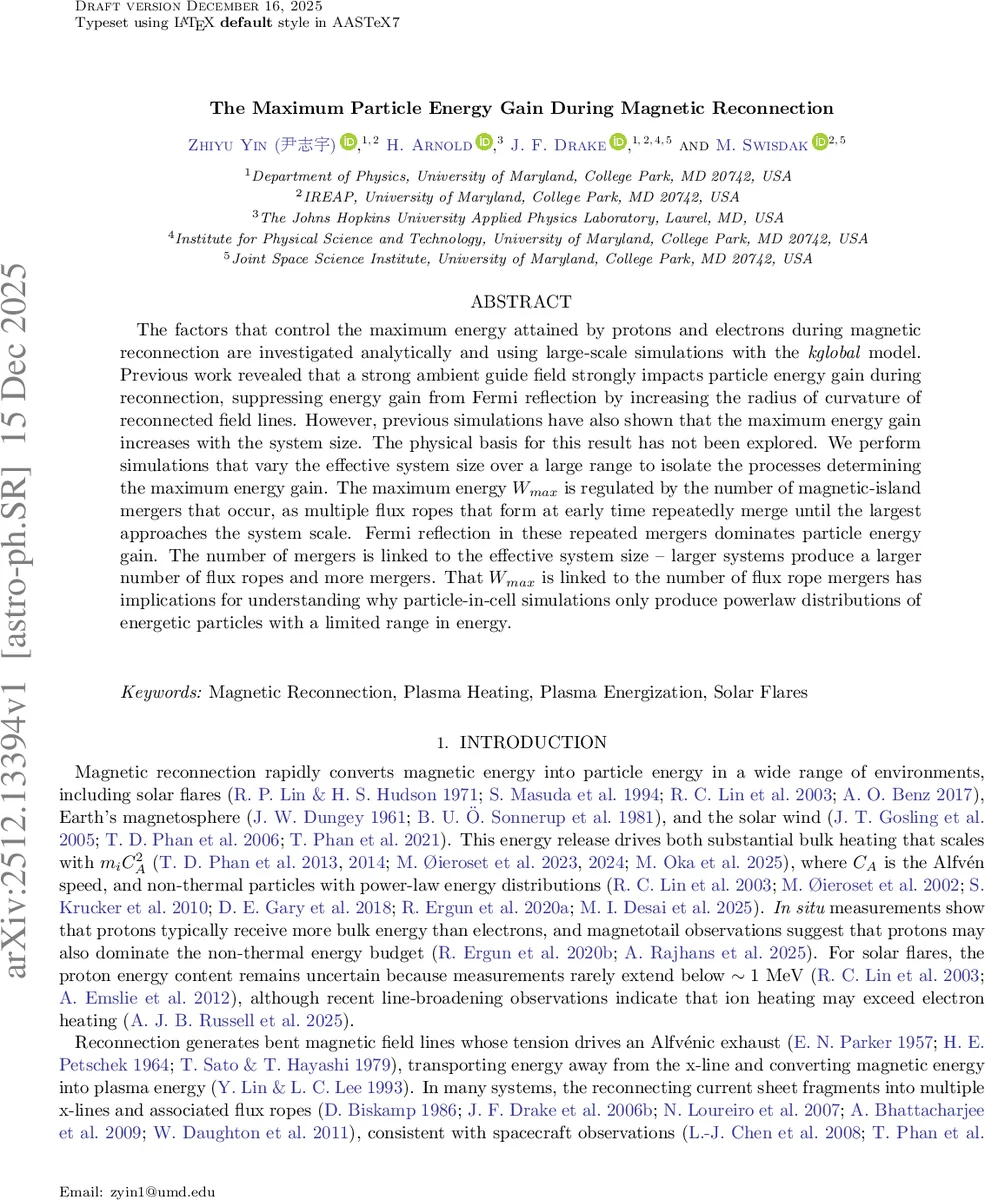 The Maximum Particle Energy Gain During Magnetic Reconnection