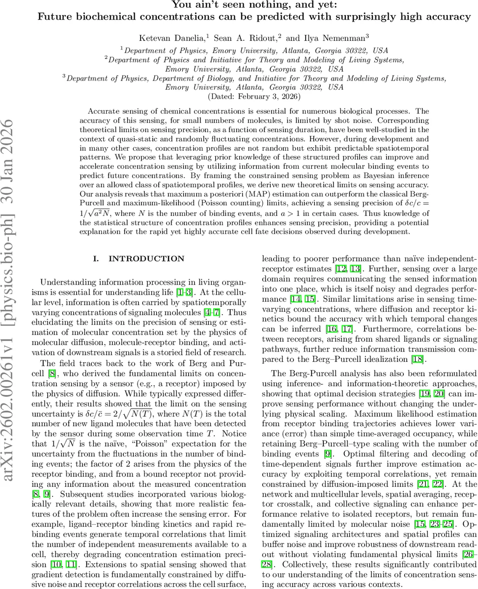 You ain't seen nothing, and yet: Future biochemical concentrations can be predicted with surprisingly high accuracy