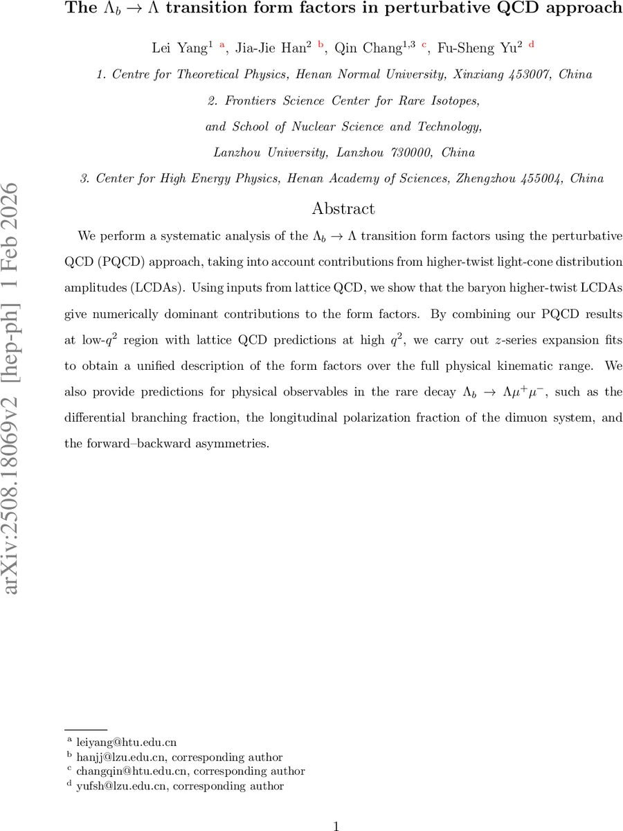 The $Λ_{b} 	o Λ$ transition form factors in perturbative QCD approach