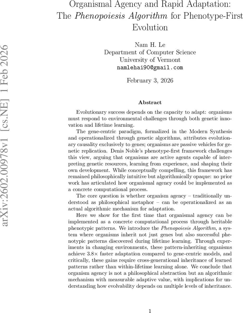 Organismal Agency and Rapid Adaptation: The Phenopoiesis Algorithm for Phenotype-First Evolution
