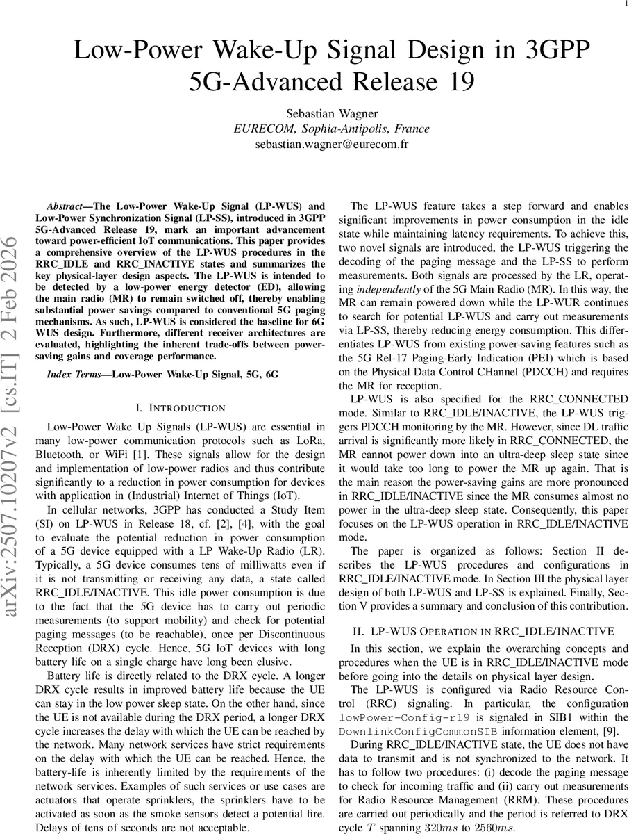 Low-Power Wake-Up Signal Design in 3GPP 5G-Advanced Release 19