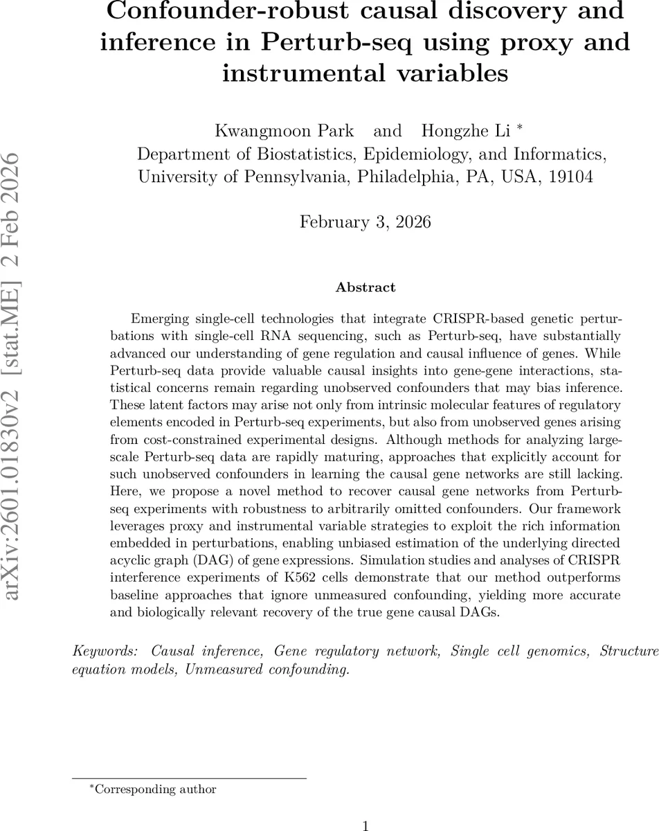 Confounder-robust causal discovery and inference in Perturb-seq using proxy and instrumental variables