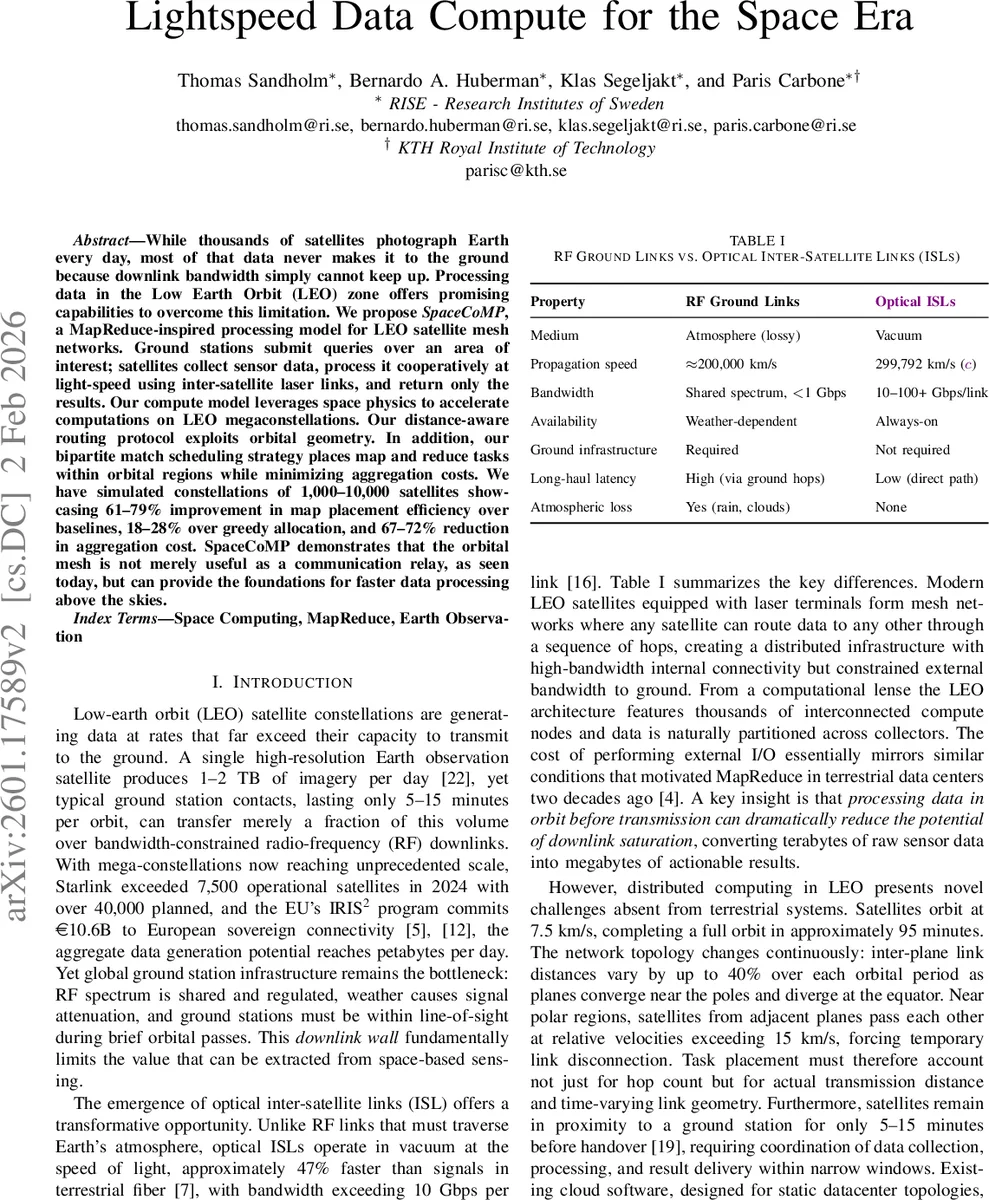 Lightspeed Data Compute for the Space Era