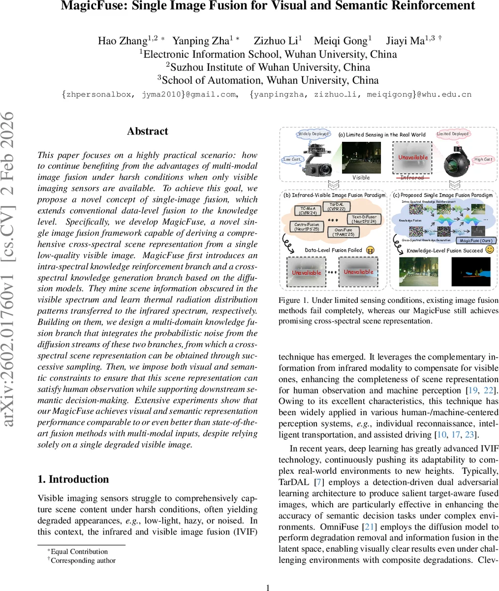 MagicFuse: Single Image Fusion for Visual and Semantic Reinforcement