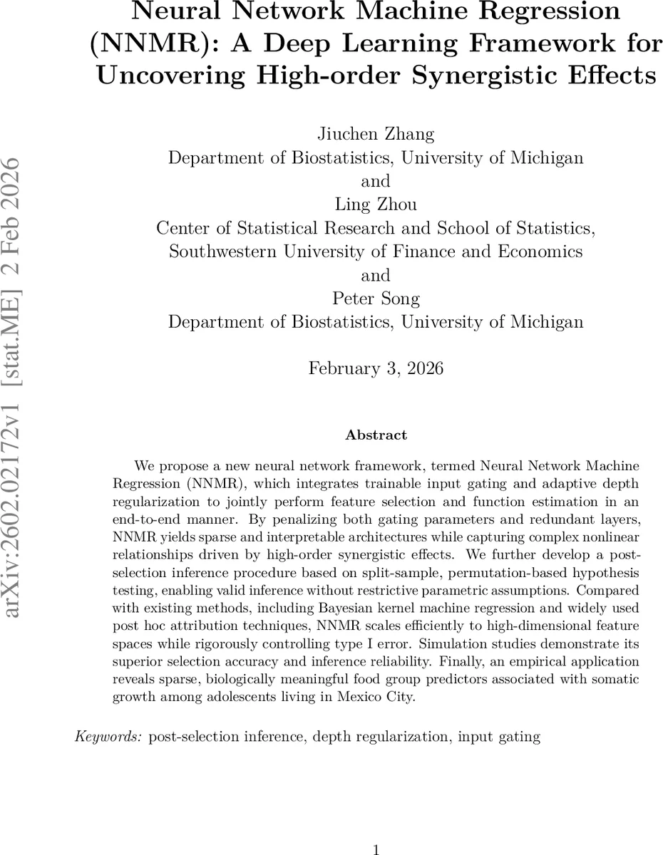 Neural Network Machine Regression (NNMR): A Deep Learning Framework for Uncovering High-order Synergistic Effects