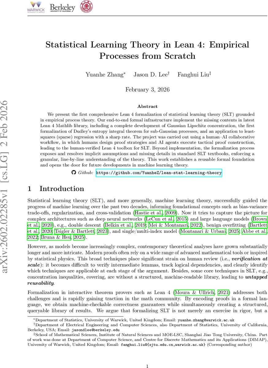 Statistical Learning Theory in Lean 4: Empirical Processes from Scratch