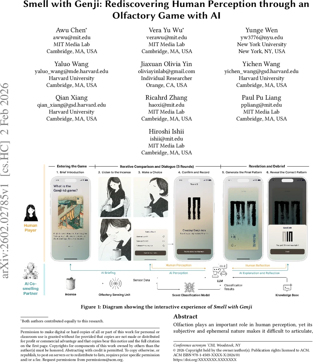 Smell with Genji: Rediscovering Human Perception through an Olfactory Game with AI