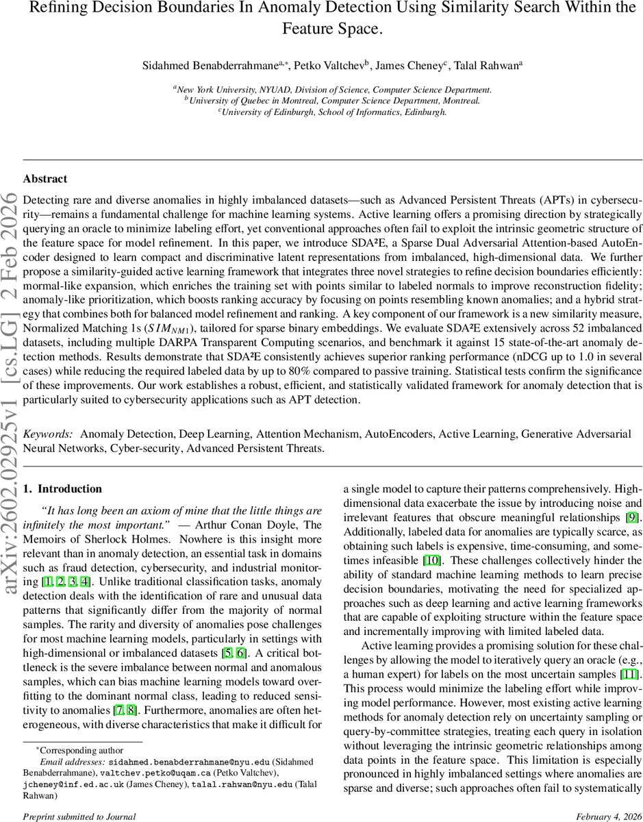 Refining Decision Boundaries In Anomaly Detection Using Similarity Search Within the Feature Space