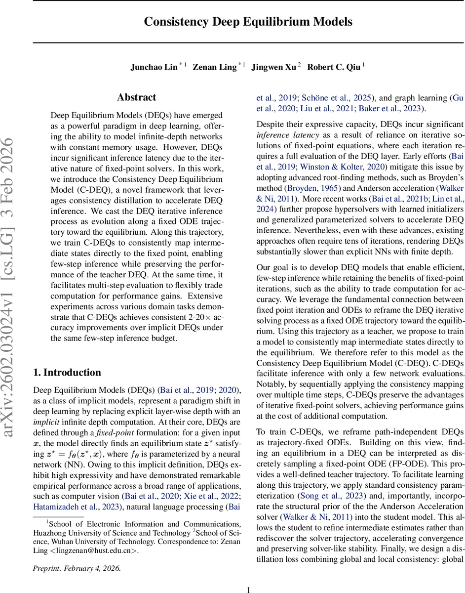Consistency Deep Equilibrium Models