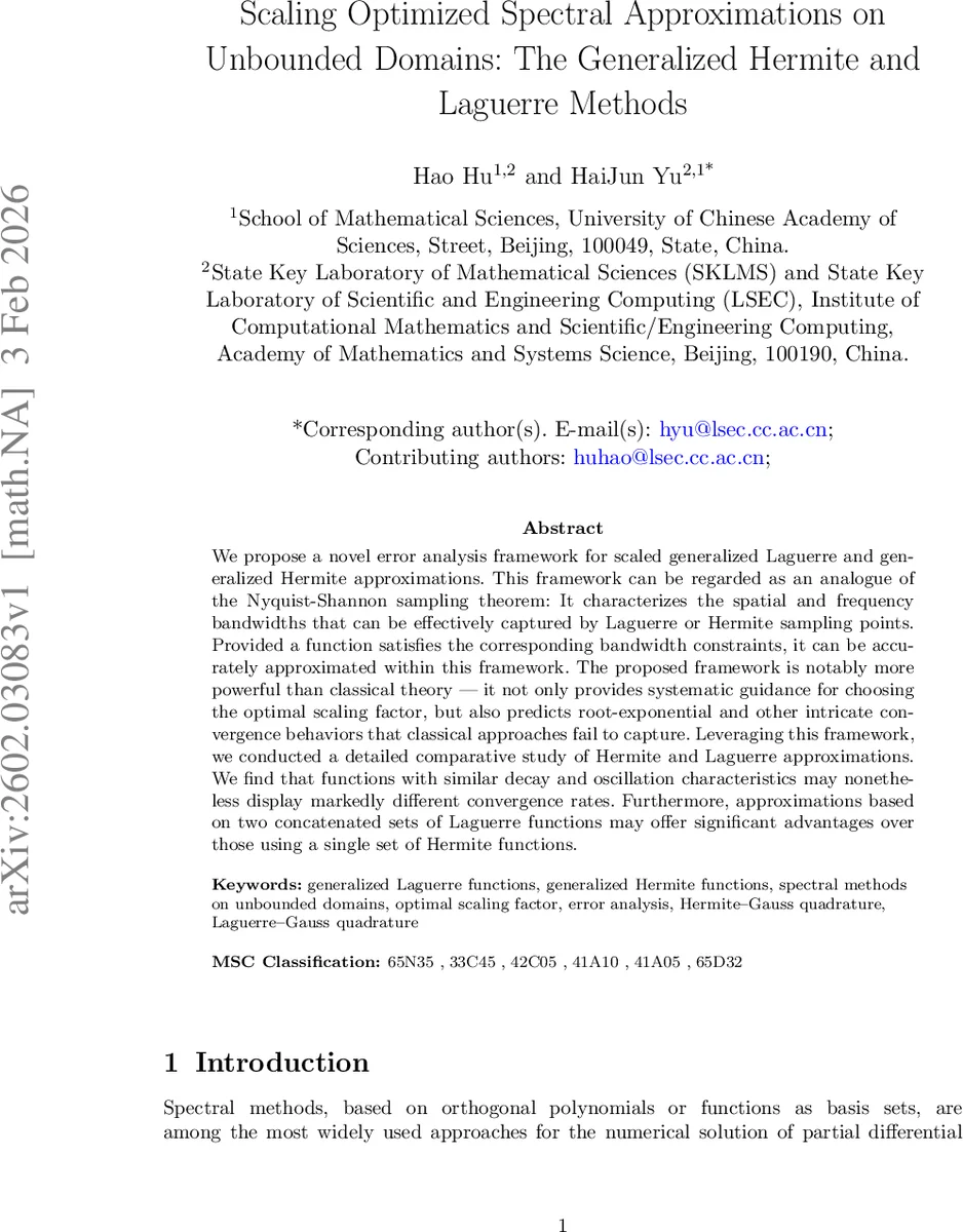 Scaling Optimized Spectral Approximations on Unbounded Domains: The Generalized Hermite and Laguerre Methods