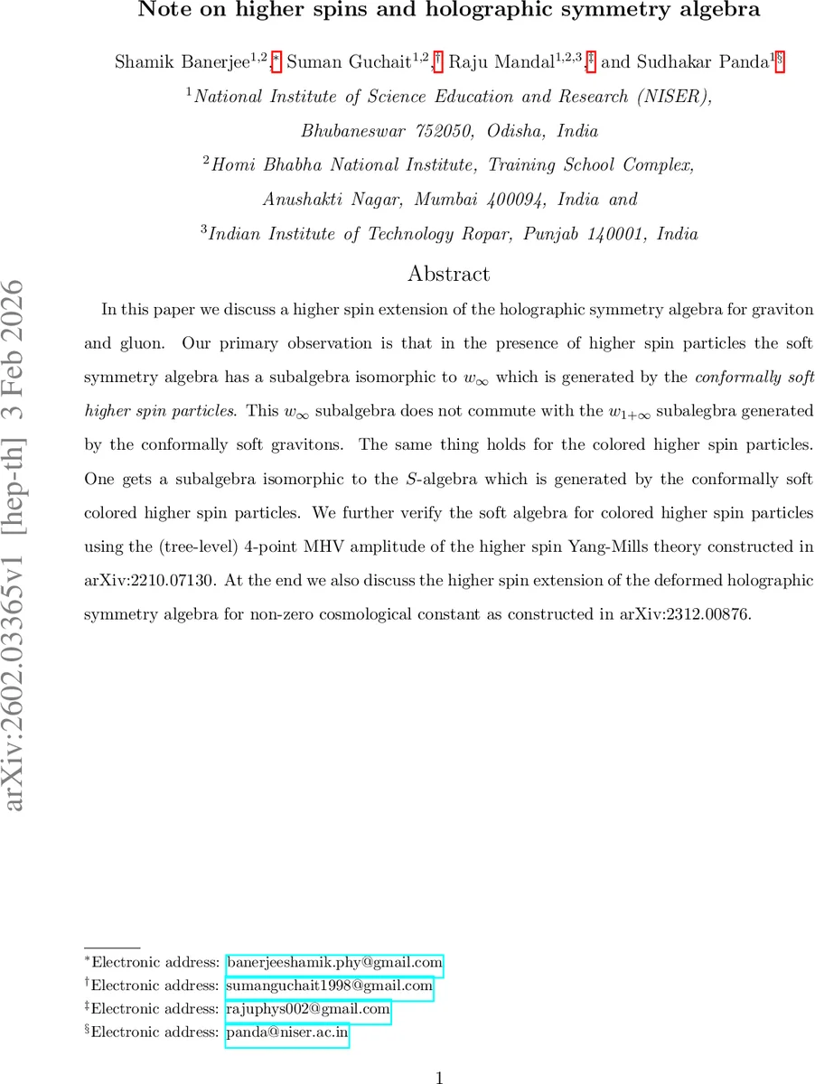 Note on higher spins and holographic symmetry algebra