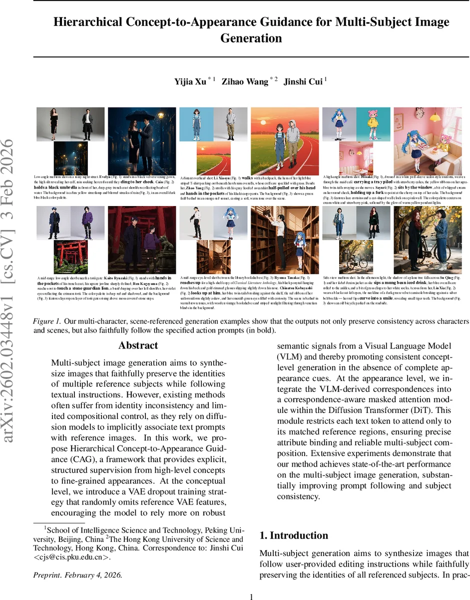 Hierarchical Concept-to-Appearance Guidance for Multi-Subject Image Generation