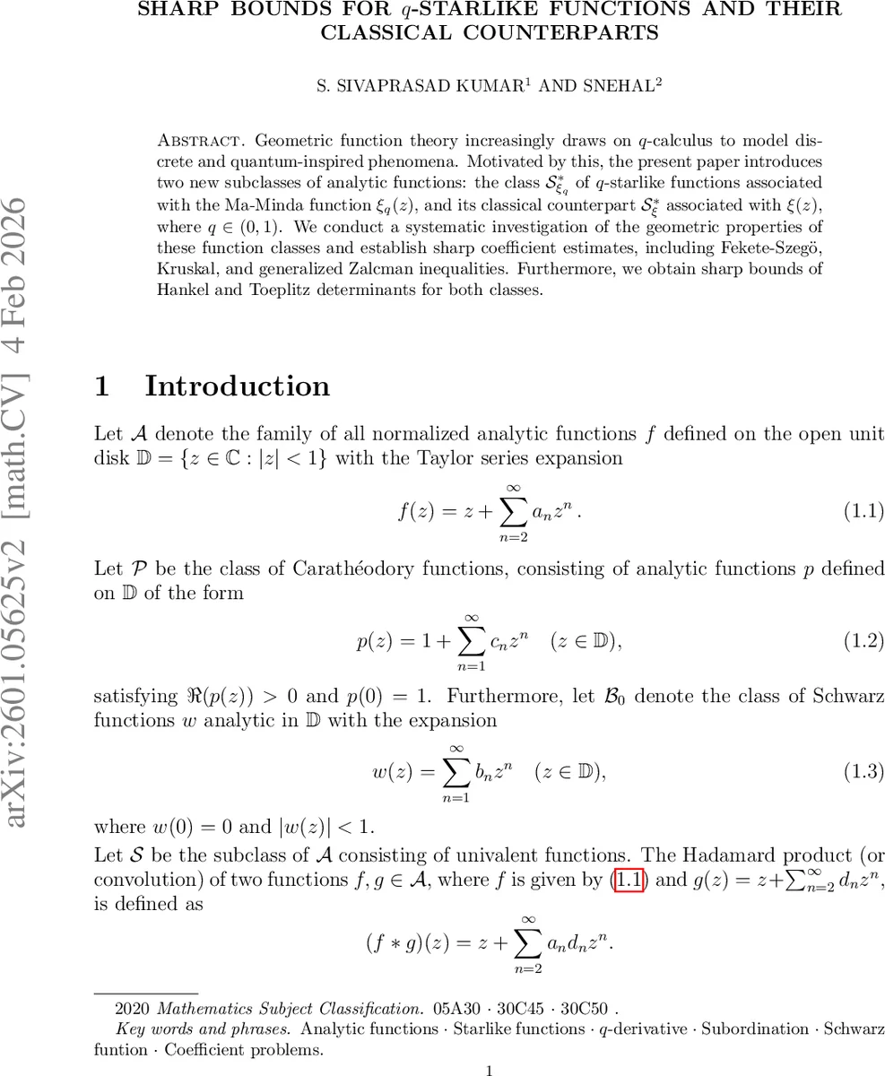 Sharp Bounds for $q$-Starlike Functions and Their Classical Counterparts