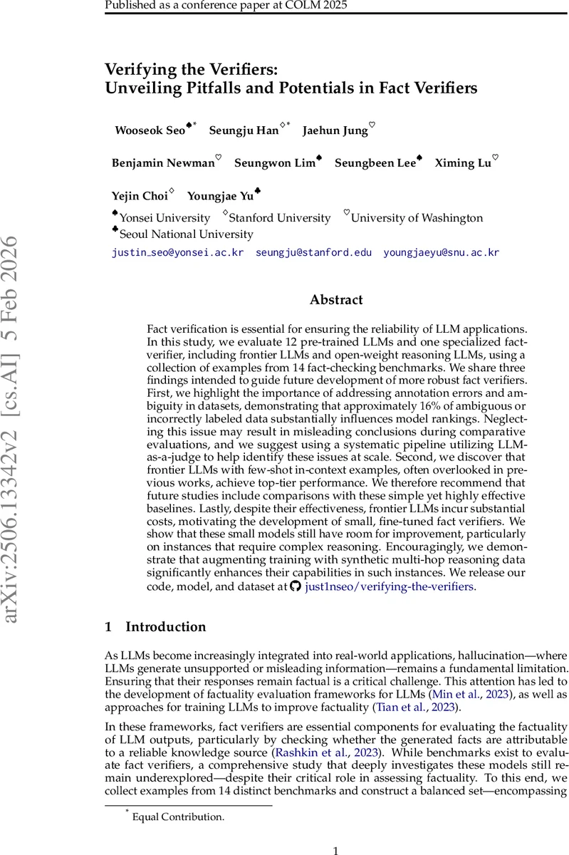 Verifying the Verifiers: Unveiling Pitfalls and Potentials in Fact Verifiers