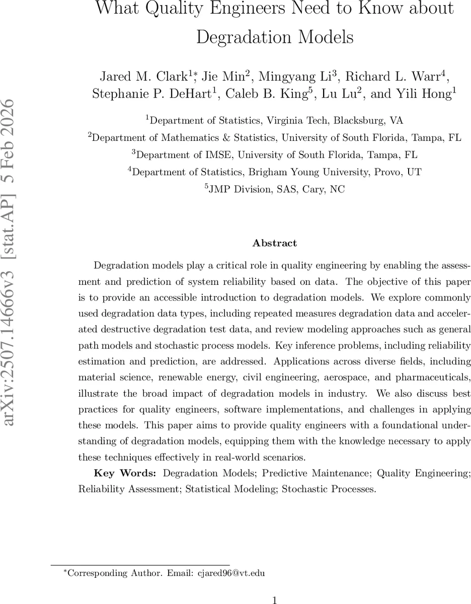What Quality Engineers Need to Know about Degradation Models