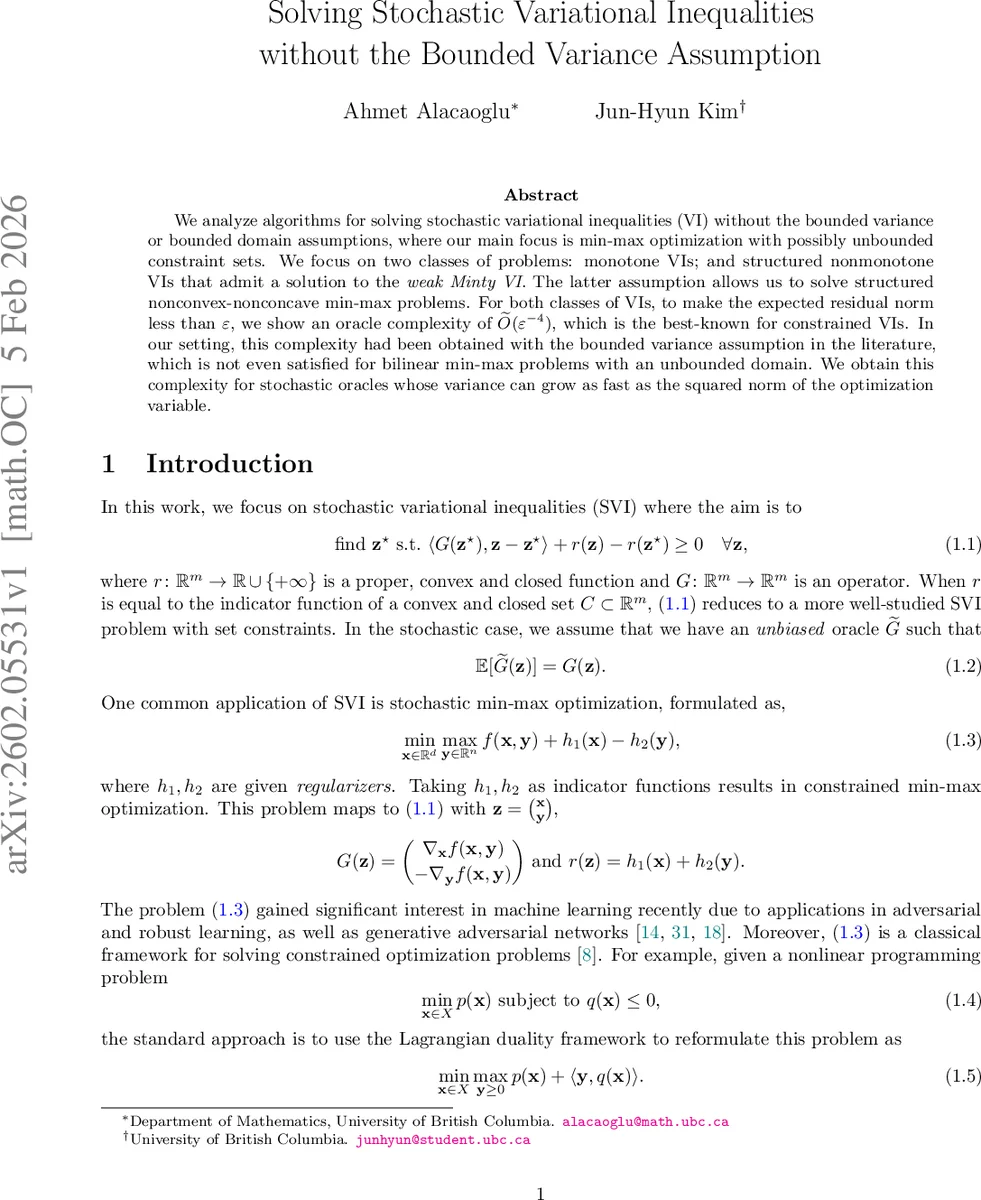 Solving Stochastic Variational Inequalities without the Bounded Variance Assumption