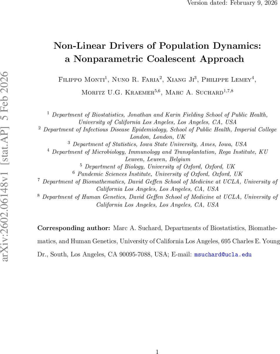 Non-Linear Drivers of Population Dynamics: a Nonparametric Coalescent Approach