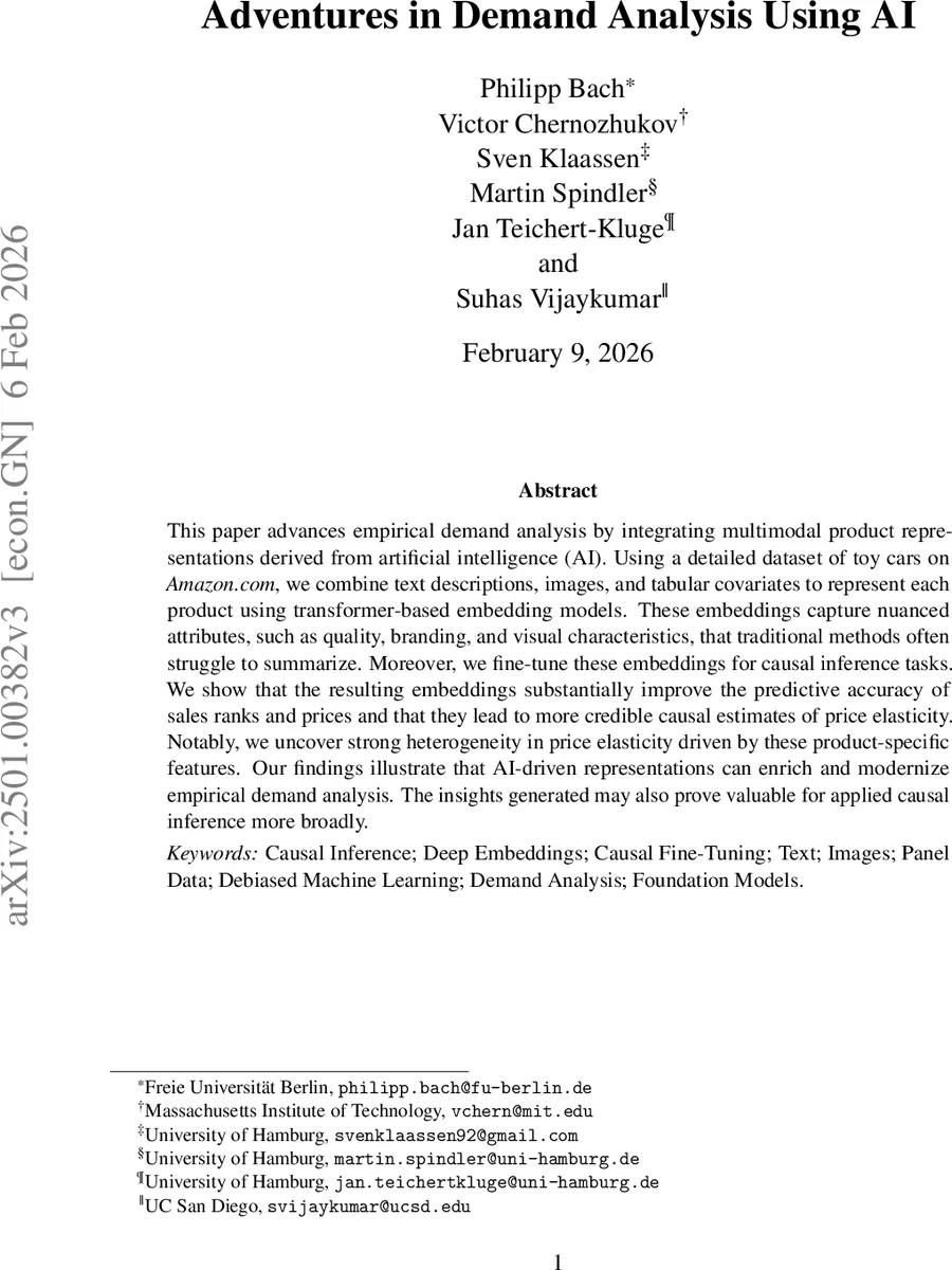 Adventures in Demand Analysis Using AI