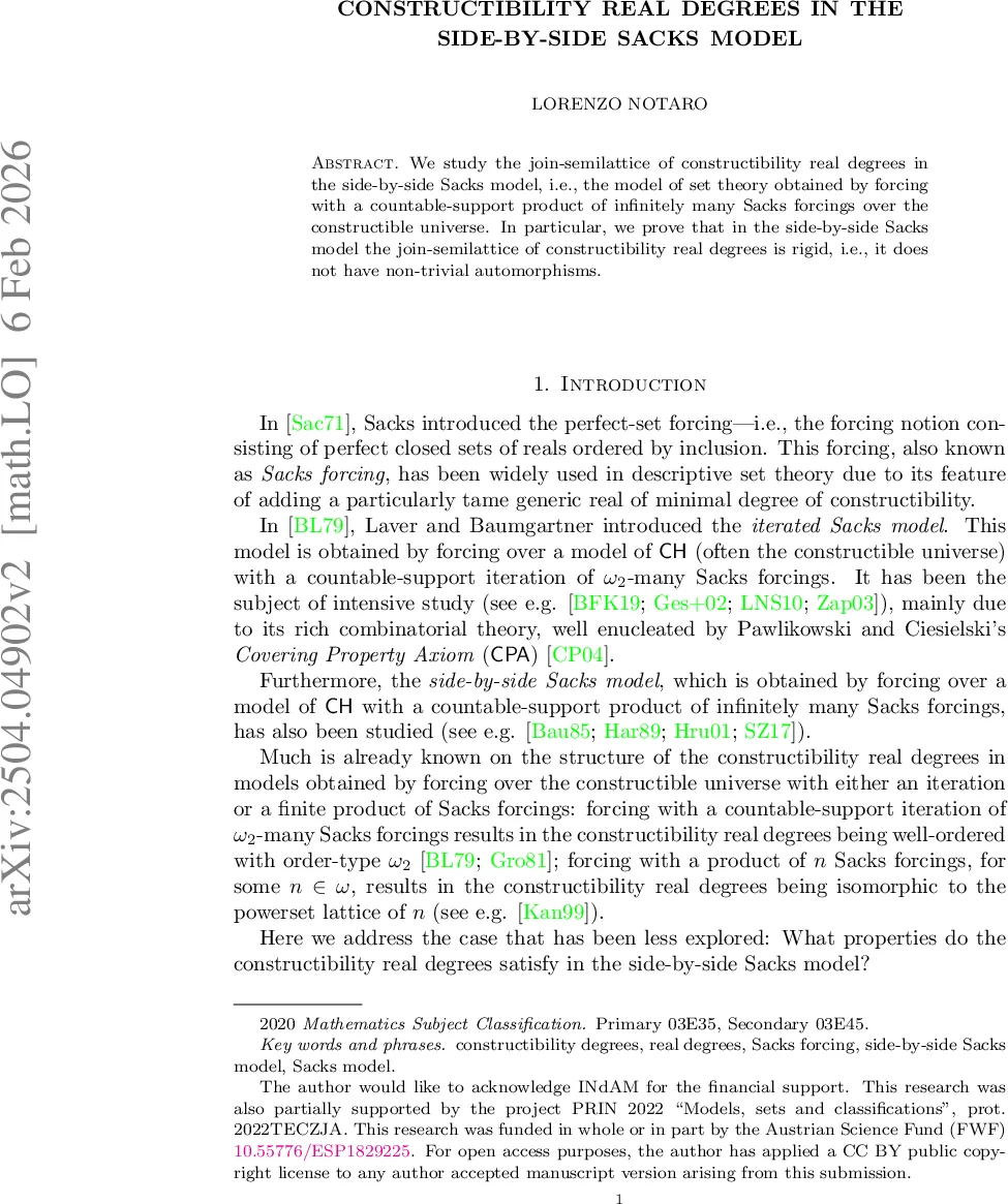 Constructibility real degrees in the side-by-side Sacks model
