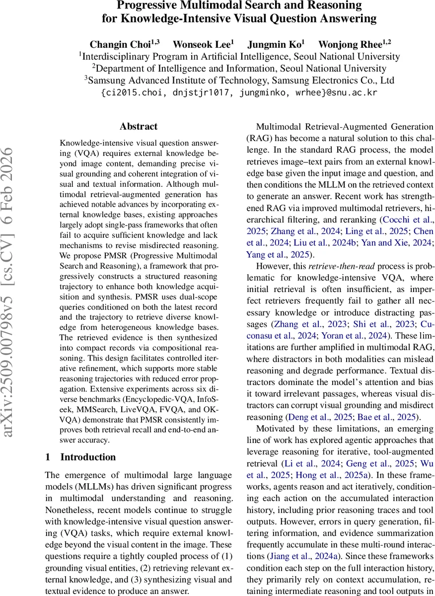 Multimodal Iterative RAG for Knowledge-Intensive Visual Question Answering