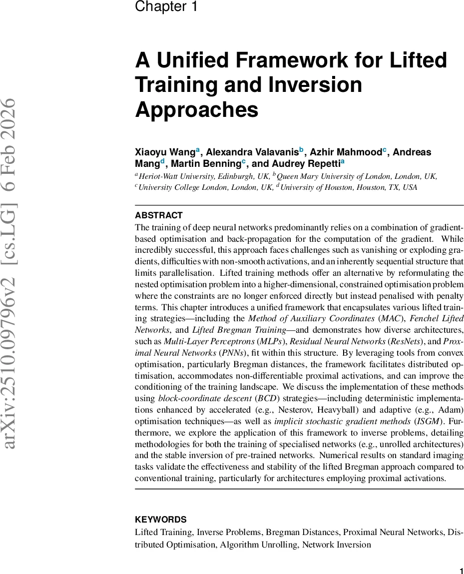 A Unified Framework for Lifted Training and Inversion Approaches