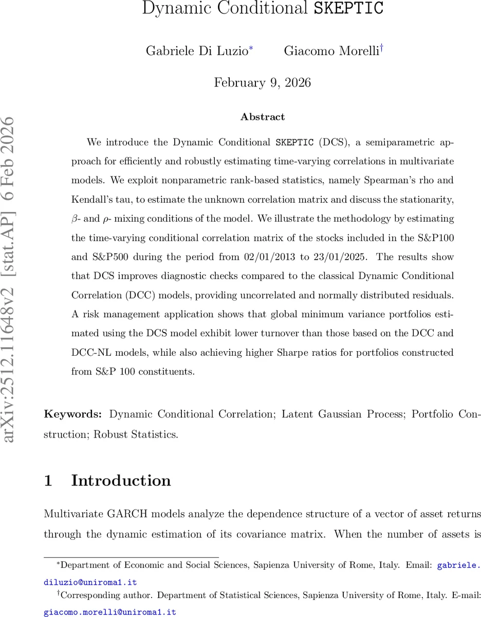 Dynamic Conditional SKEPTIC