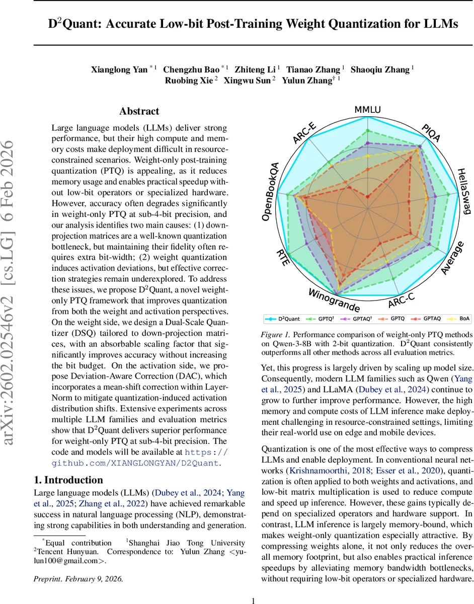 D$^2$Quant: Accurate Low-bit Post-Training Weight Quantization for LLMs