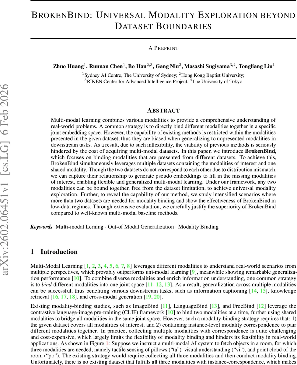 BrokenBind: Universal Modality Exploration beyond Dataset Boundaries