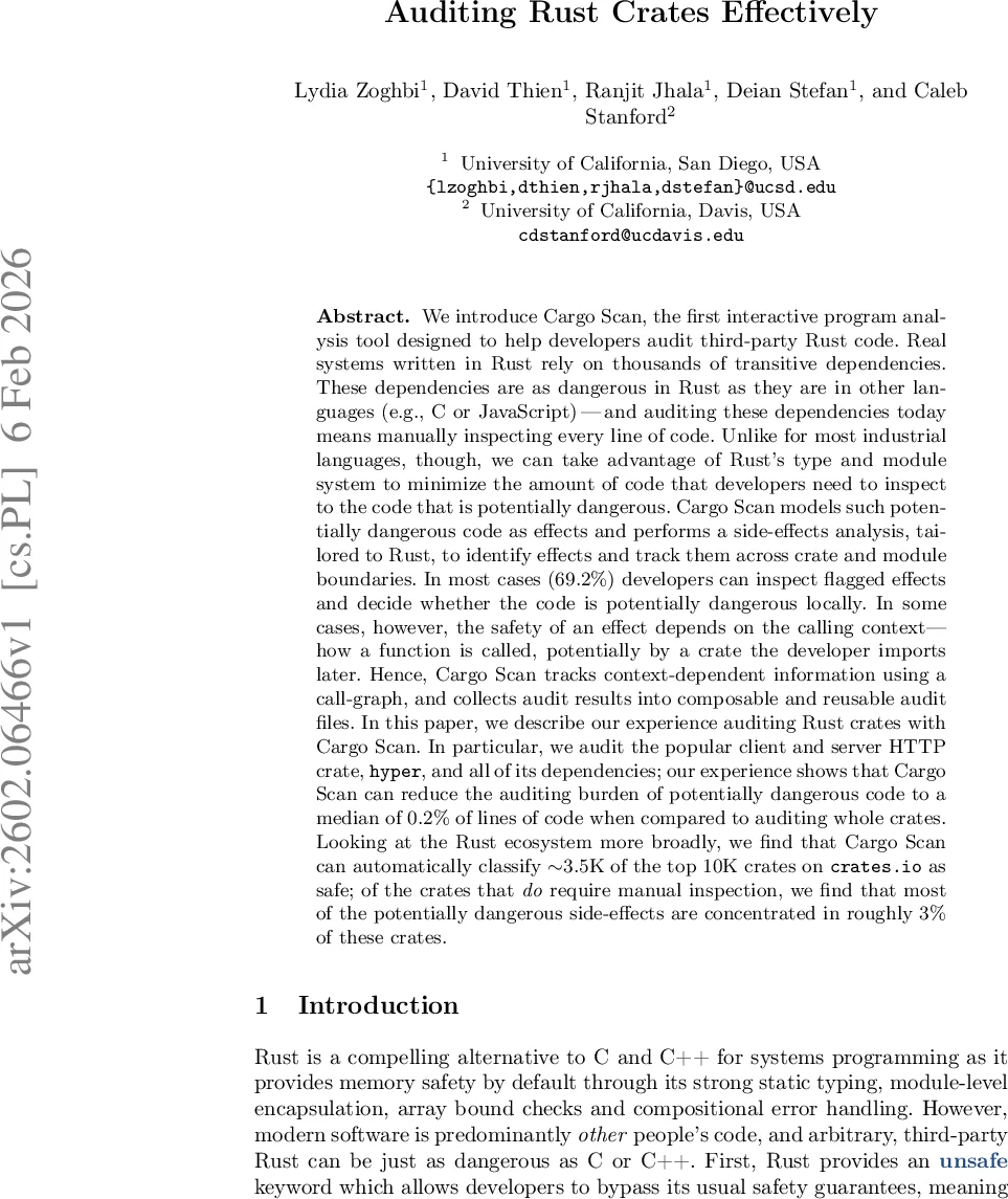 Auditing Rust Crates Effectively