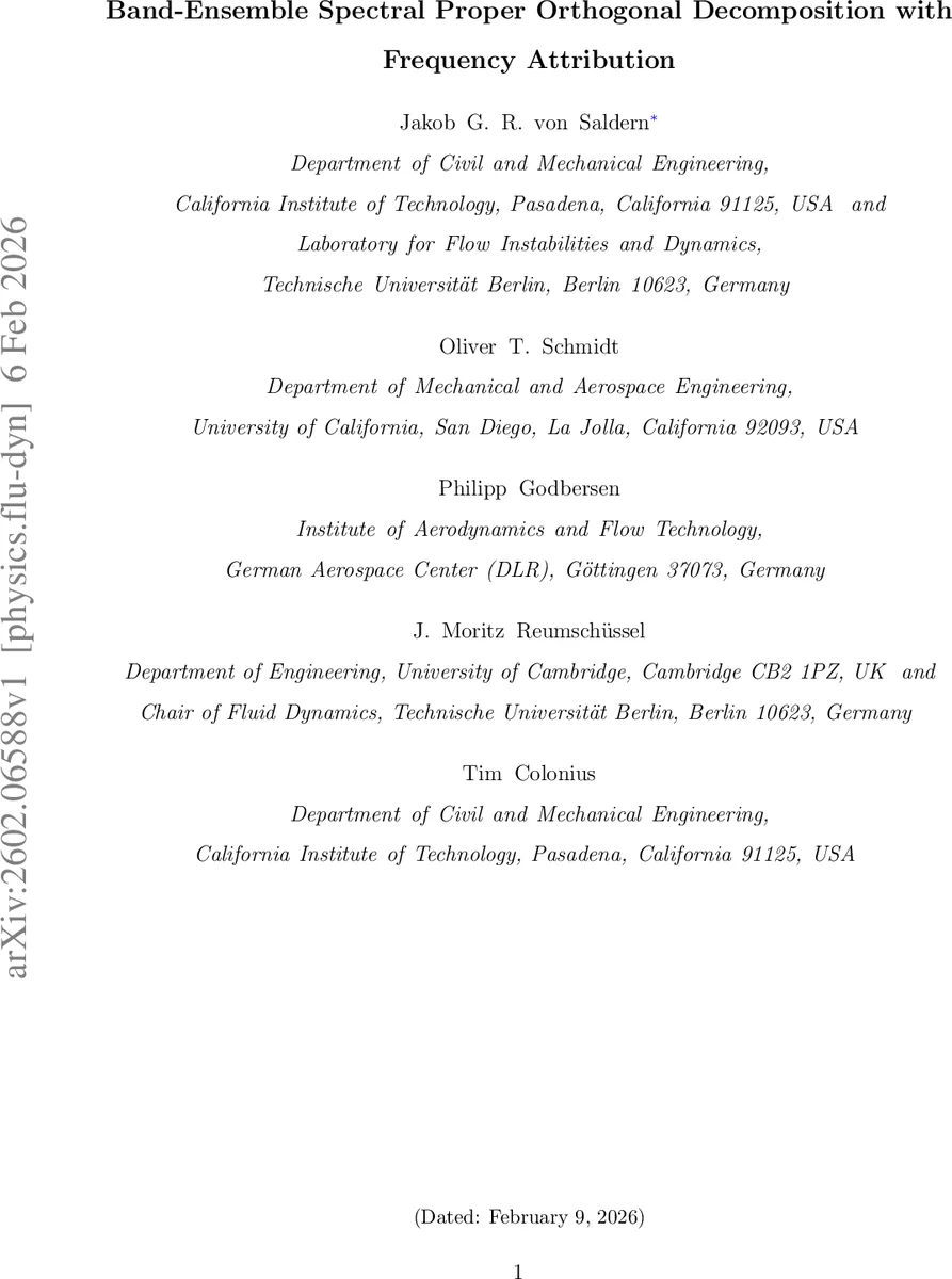 Band-Ensemble Spectral Proper Orthogonal Decomposition with Frequency Attribution