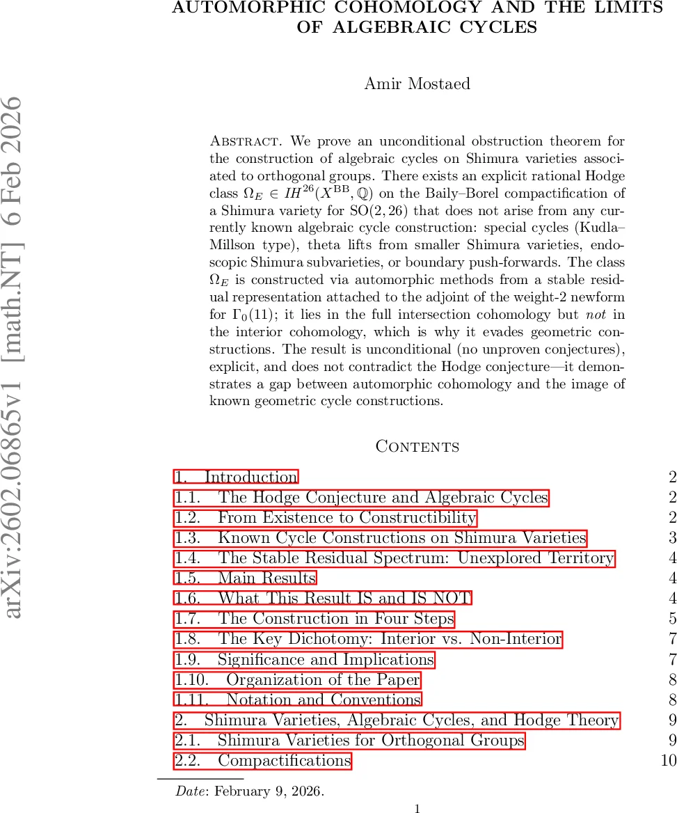 Automorphic Cohomology and the Limits of Algebraic Cycles