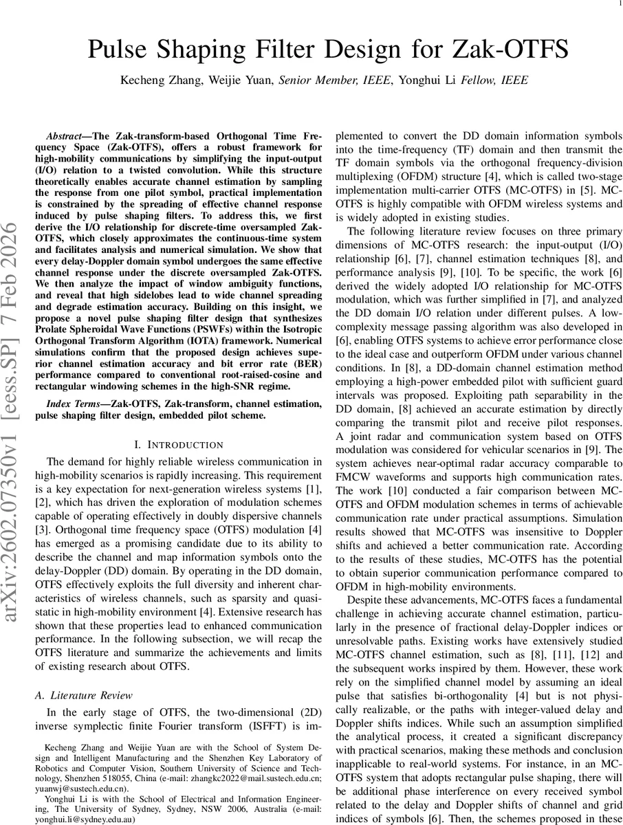 Pulse Shaping Filter Design for Zak-OTFS
