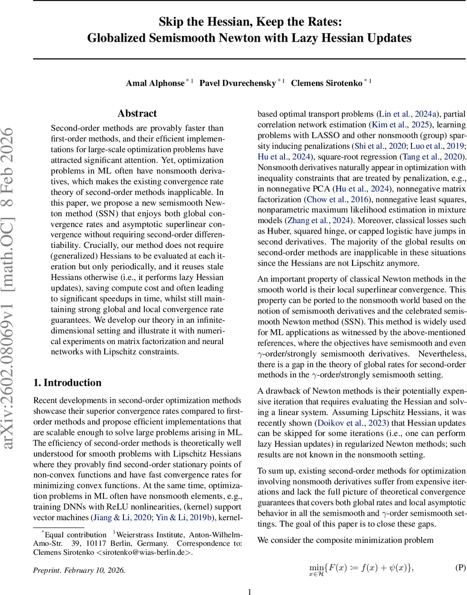 Skip the Hessian, Keep the Rates: Globalized Semismooth Newton with Lazy Hessian Updates