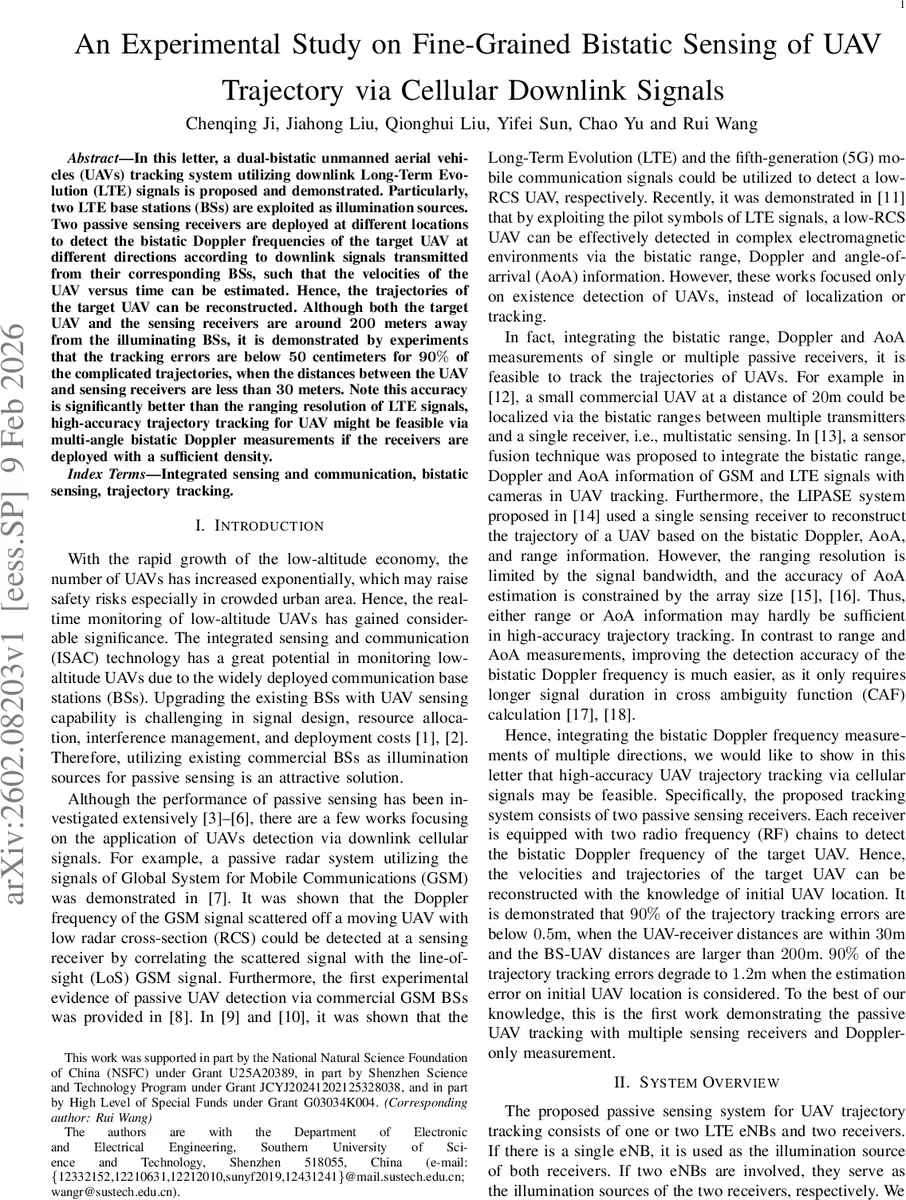 An Experimental Study on Fine-Grained Bistatic Sensing of UAV Trajectory via Cellular Downlink Signals