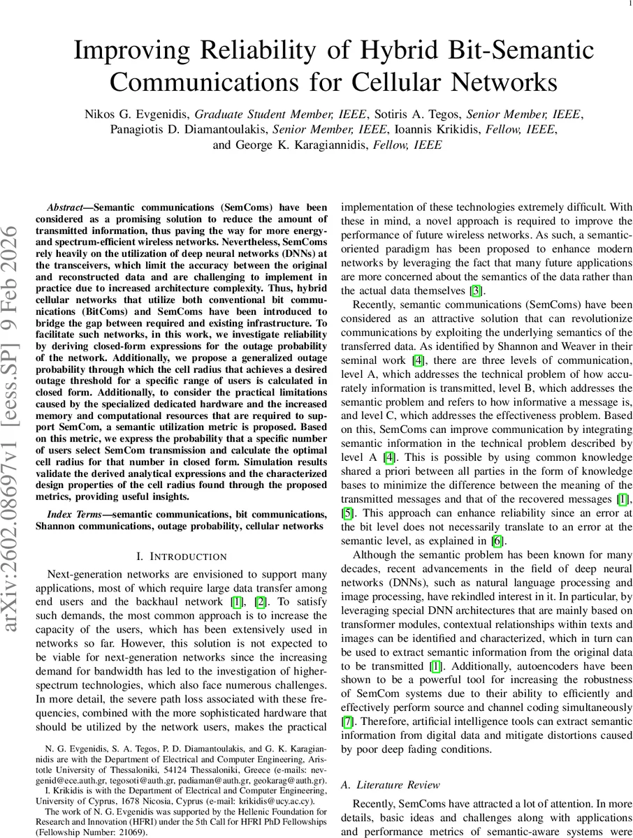 Improving Reliability of Hybrid Bit-Semantic Communications for Cellular Networks