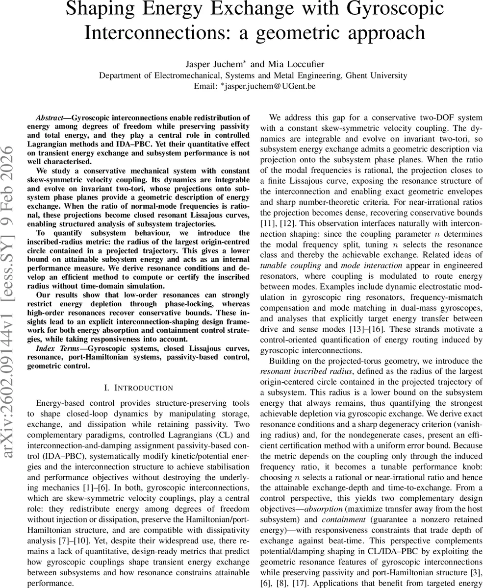 Shaping Energy Exchange with Gyroscopic Interconnections: a geometric approach